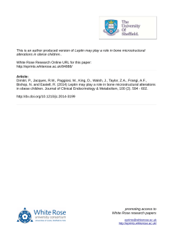 Leptin may play a role in bone microstructural alterations in obese