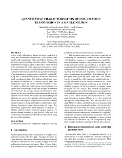 quantitative characterisation of information transmission in a single