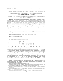 A PRIMAL-DUAL INTERIOR-POINT METHOD FOR