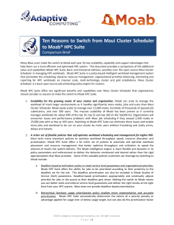 Proof of Concept: Moab Evaluation