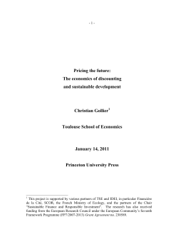 Pricing the future: The economics of discounting and