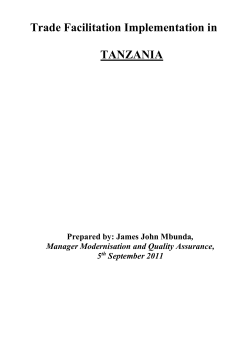 Tanzania - World Trade Organization