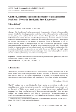 On the Essential Multidimensionality of an Economic Problem