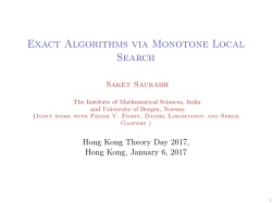 Exact Algorithms via Monotone Local Search