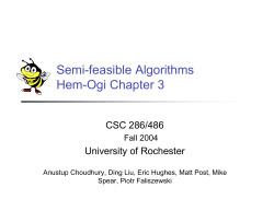 Semi-feasible Algorithms Hem-Ogi Chapter 3