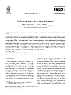 Analog computation with dynamical systems
