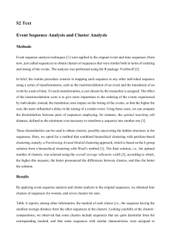 S2 Text Event Sequence Analysis and Cluster Analysis