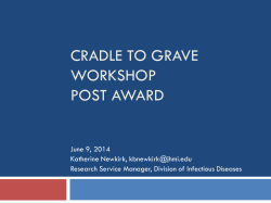 Department Best Practices-Post Award