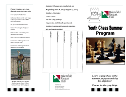 Learn to play chess in the summer, enjoy an activity for a lifetime