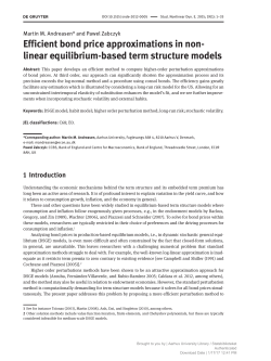 Efficient bond price approximations in non- linear equilibrium
