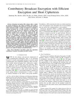 Contributory Broadcast Encryption with Efficient