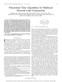 Polynomial Time Algorithms for Multicast Network Code Construction