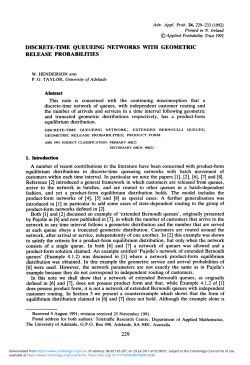 discrete-time queueing networks with geometric release probabilities