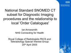 NPfIT update for SNOMED International Editorial Board