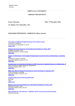 Librarian - Kirinyaga University