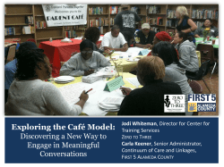 Exploring the Caf&eacute; Model - National Resource Center for Mental