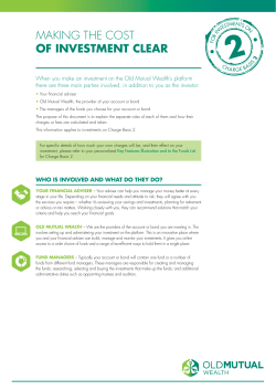 Making the cost of investment clear - Charge
