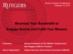 RBSAA Annual Meeting - Rutgers University Alumni Association