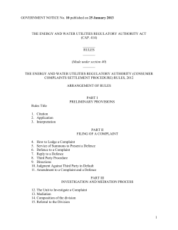 EWURA-CONSUMER-COMPLAINTS-SETTLEMENT-RULES