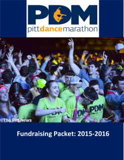 Fundraising Packet - Pitt Dance Marathon