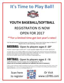 It`s Time to Play Ball! - Williamsville Central School District