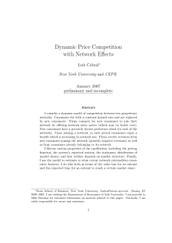 Dynamic Price Competition with Network Effects