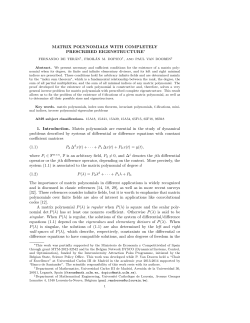 Matrix polynomials with completely prescribed