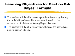7.4 Baye`s Formula