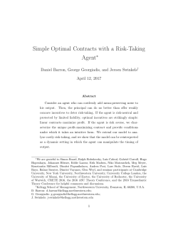 Simple Optimal Contracts with a Risk-Taking Agent