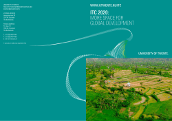 ITC 2020: MORE SPACE FOR GLOBAL DEVELOPMENT