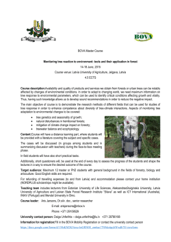 Course registration number: (fill BOVA Secretariat)