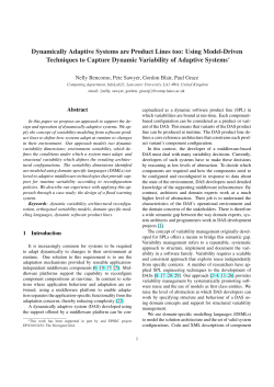 Dynamically Adaptive Systems are Product Lines