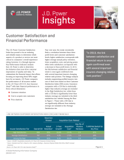 Customer Satisfaction and Financial Performance