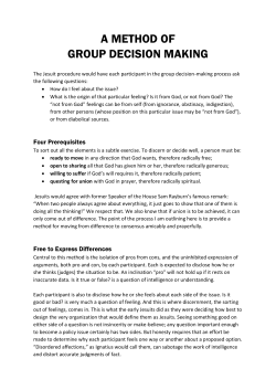 A METHOD OF GROUP DECISION MAKING