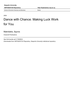 Dance with Chance: Making Luck Work for You