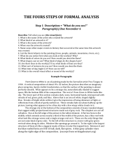 THE FOURS STEPS OF FORMAL ANALYSIS Step 1 Description