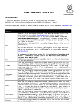 Links Ticket Holder - How to play