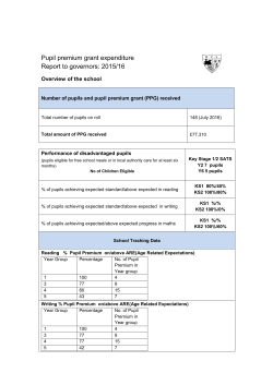 Pupil Premium Expenditure Report
