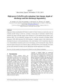 High power LiFePO4 cell evaluation: fast charge, depth of