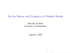 On the Nature and Existence of Possible Worlds