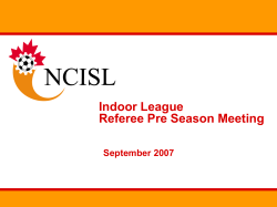 Indoor Fall 2007 Referees