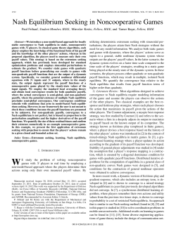 Nash Equilibrium Seeking in Noncooperative Games