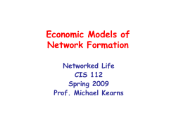 Economic Models of Network Formation