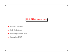 22.0 Risk Analysis