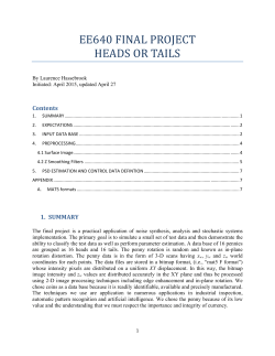 EE640 FINAL PROJECT HEADS OR TAILS