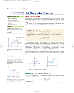 5.2 Mean Value Theorem - District 196 e