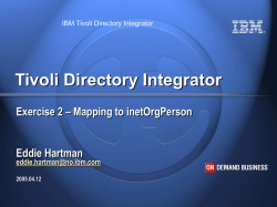 Tivoli Directory Integrator