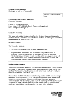 Funding Strategy Statement