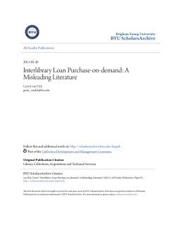 Interlibrary Loan Purchase-on-demand: A