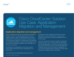Application Migration and Management Solution Overview
